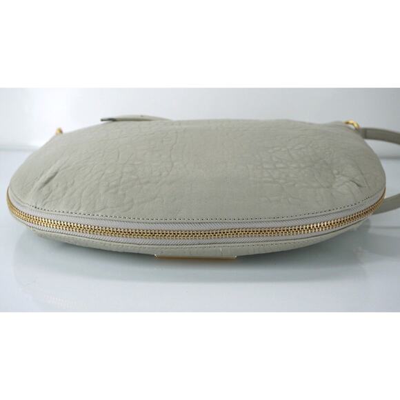 Marc by Marc Jacobs Washed Up Messenger Hobo Crossbody Bag New Grey Leather - Picture 5 of 10